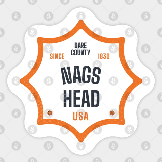 Nags Head, NC Summertime Vacationing Sun Signs Sticker by Contentarama